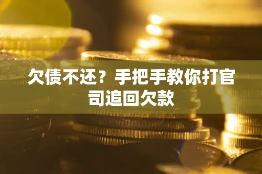 武汉欠债不还？手把手教你打官司追回欠款