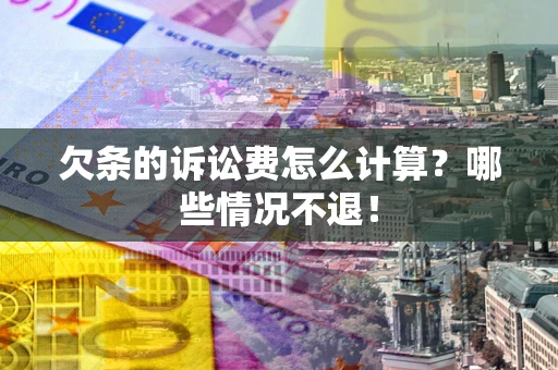 武汉欠条的诉讼费怎么计算？哪些情况不退！