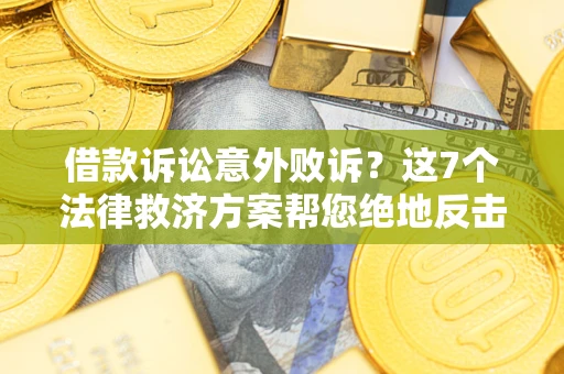 武汉借款诉讼意外败诉？这7个法律救济方案帮您绝地反击！