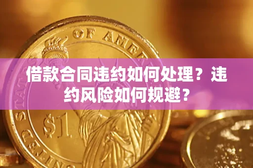 武汉借款合同违约如何处理？违约风险如何规避？