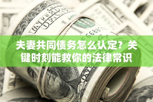 武汉夫妻共同债务怎么认定？关键时刻能救你的法律常识