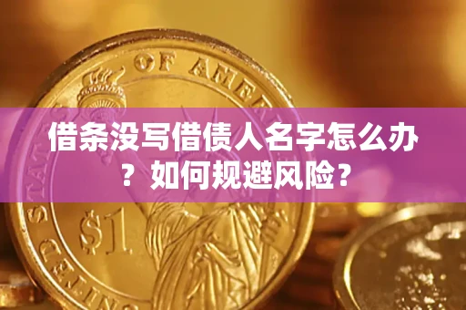 武汉借条没写借债人名字怎么办？如何规避风险？