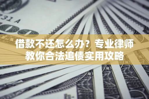 武汉借款不还怎么办？专业律师教你合法追债实用攻略
