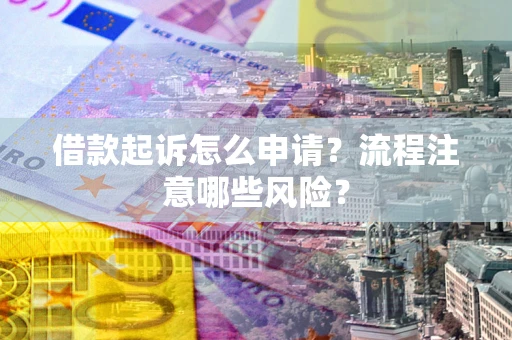 武汉借款起诉怎么申请？流程注意哪些风险？