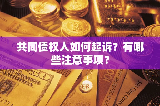 武汉共同债权人如何起诉？有哪些注意事项？